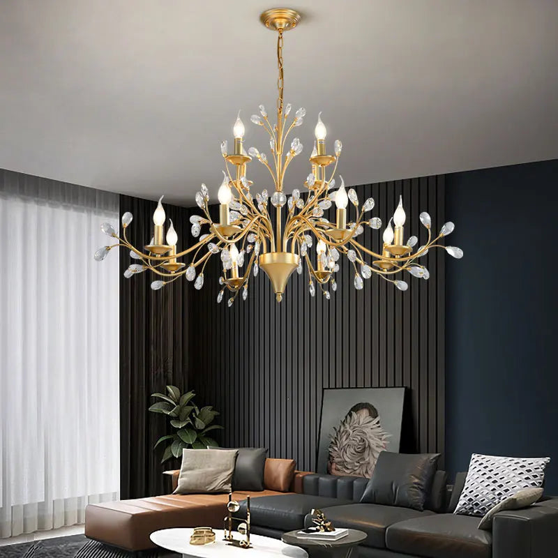 Genesis Retro Crystal LED Chandelier – Illuminate Your Space with Timeless Elegance