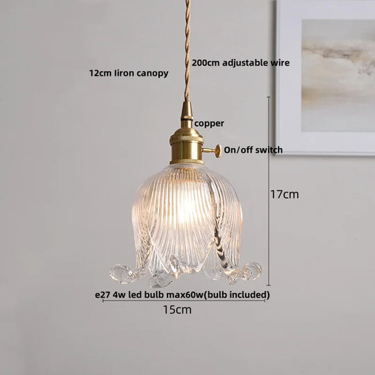 Lucien – Modern Clear Glass Pendant Light for Living Room, Restaurant, and Café