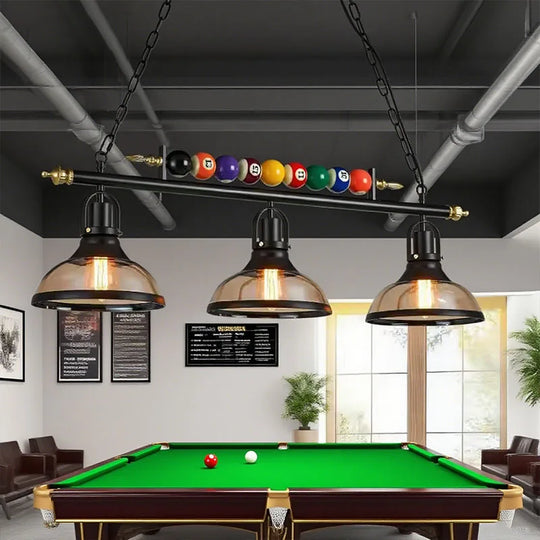 Nordic Retro Billiard Pendant Lamp Modern LED Chandelier Ceiling Lamps Restaurant Bar Counter Clothing store Indoor Decor Lights