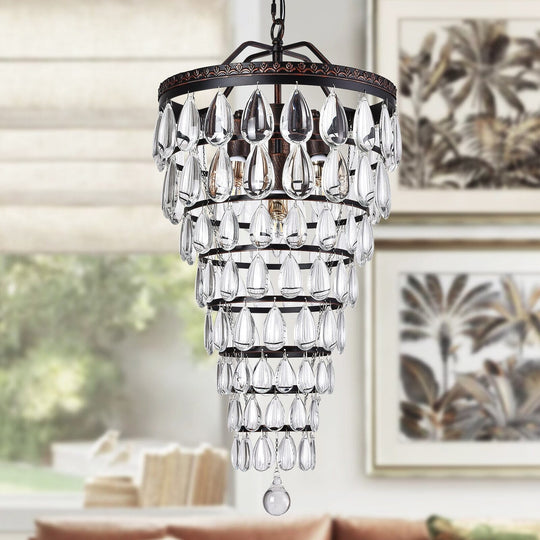 Crystal LED Waterdrop Empire Chandelier: Luxurious Elegance for Your Home