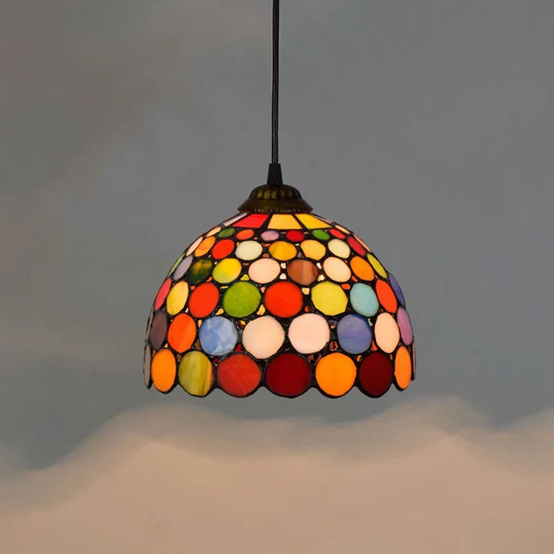 Isolde – European Stained Glass Pendant Light for Dining Room, Bedroom, and Home Décor
