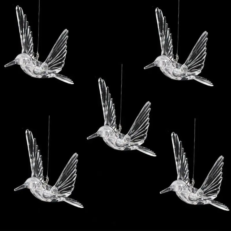 Acrylic Transparent Bird Crystal Pendant – Decorative Hanging Ornament for Home & Events