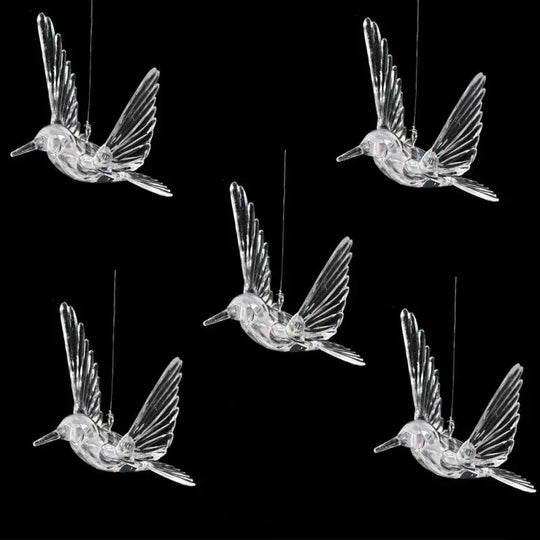 Acrylic Transparent Bird Crystal Pendant – Decorative Hanging Ornament for Home & Events