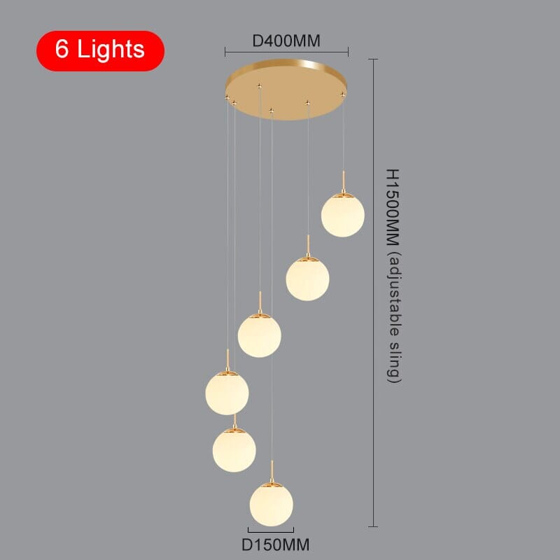 Gemma Staircase Chandelier – Illuminate with Warm, Inviting Light