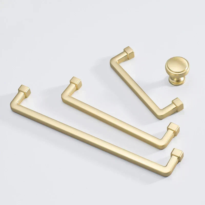 Modern European Gold and Gray Cabinet Handles – Zinc Alloy Drawer Pulls