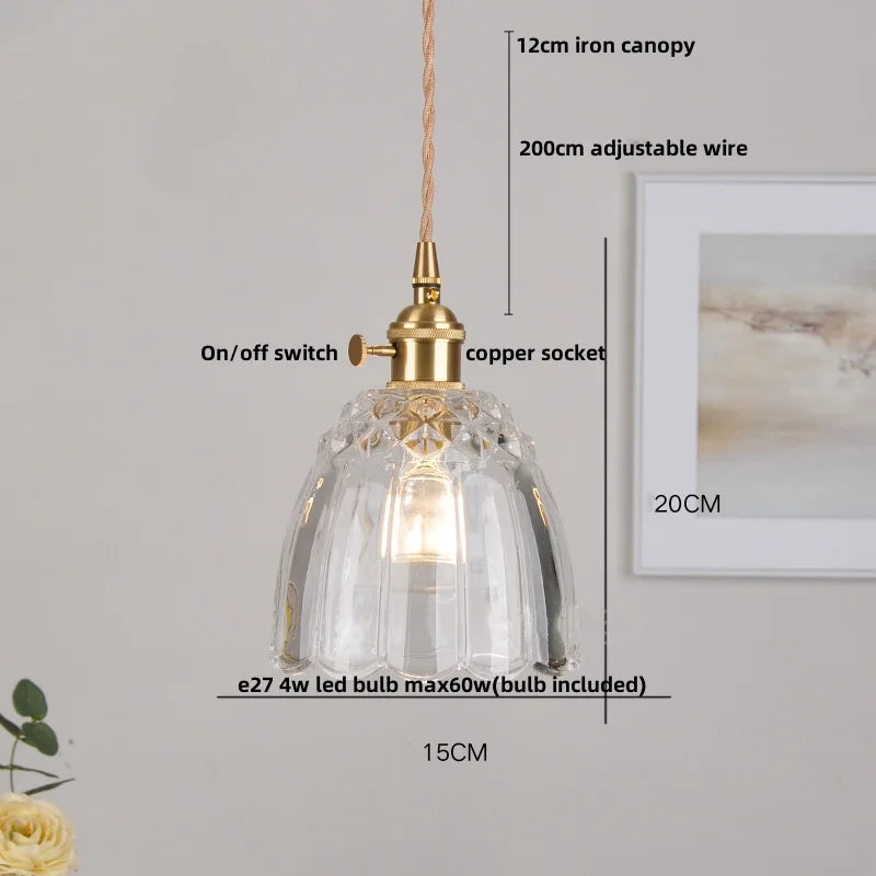 Lucien – Modern Clear Glass Pendant Light for Living Room, Restaurant, and Café