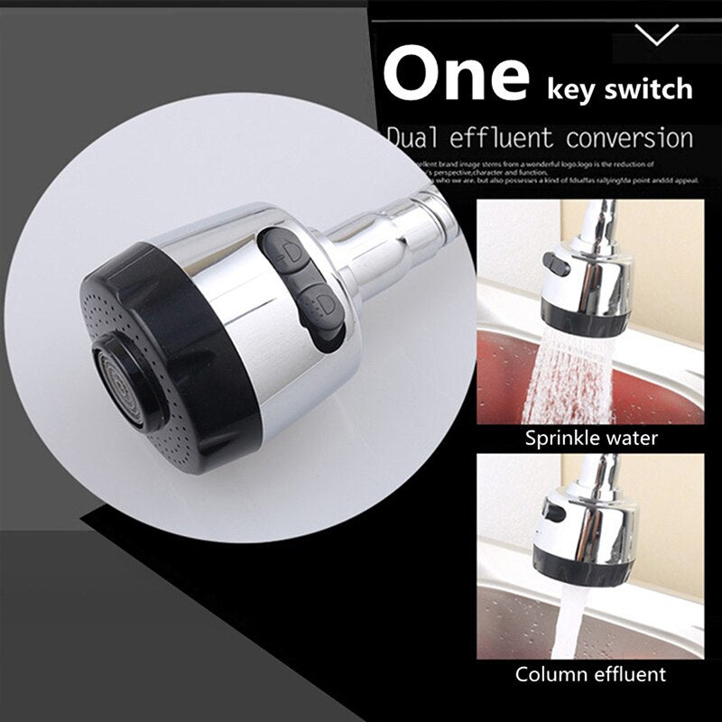 Flexible Direction Rotating Kitchen Faucet Deck Mount Cold Water Faucet Colorful Single Handle One Hole Tap 2 Mode Spray Stream