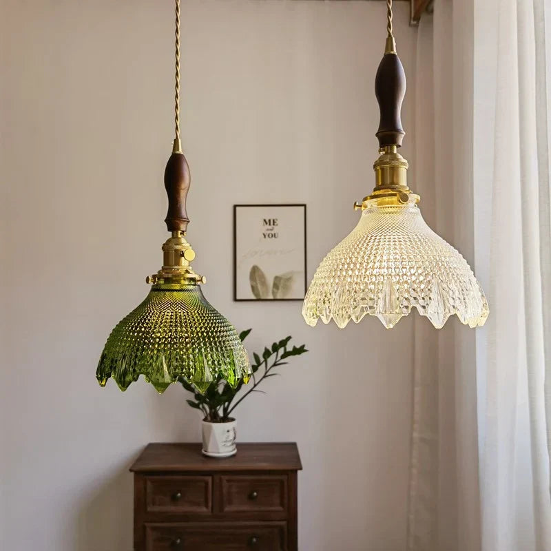 Seraphina – Green Glass Pendant Light for Kitchen Island, Dining, and Home Décor