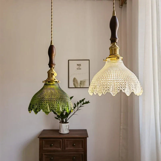 Seraphina – Green Glass Pendant Light for Kitchen Island, Dining, and Home Décor