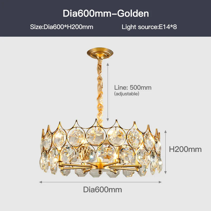 Delilah Crystal Drop Chandelier - Elegant Illumination for Any Room