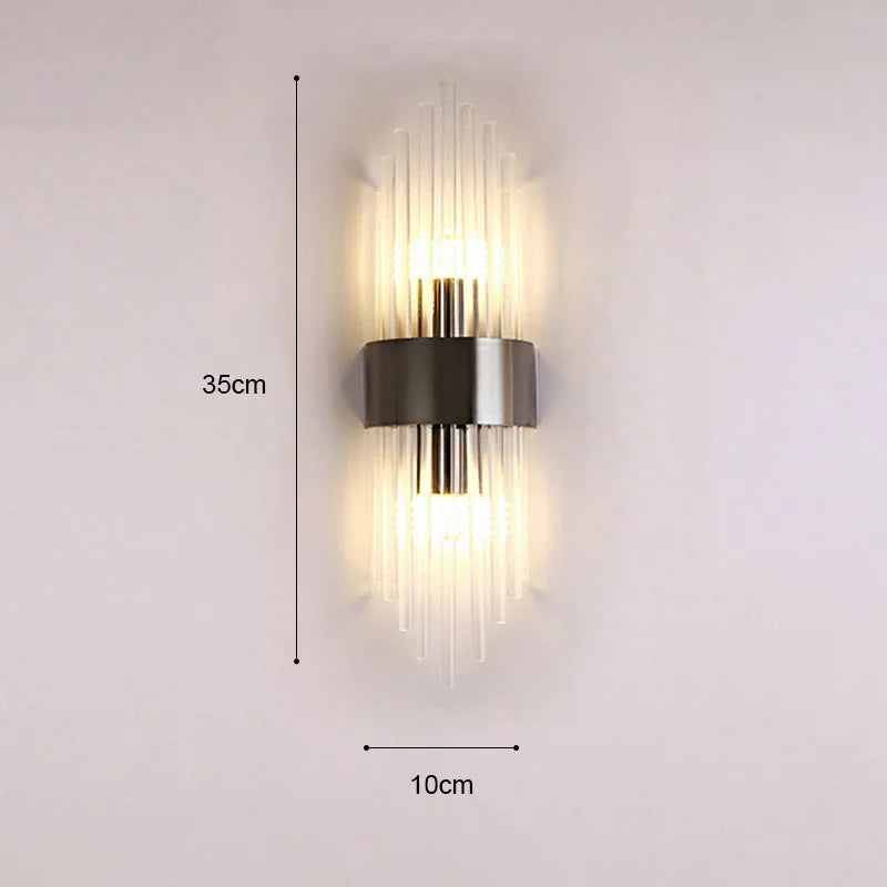 Modern LED Luxury Crystal Wall Lights Gold Home Indoor Wall Sconces Living Room Bedroom Background Decor Wall Lamp Bedside Light