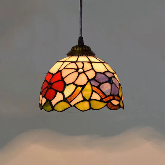 Isolde – European Stained Glass Pendant Light for Dining Room, Bedroom, and Home Décor