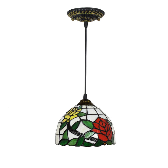 Isolde – European Stained Glass Pendant Light for Dining Room, Bedroom, and Home Décor