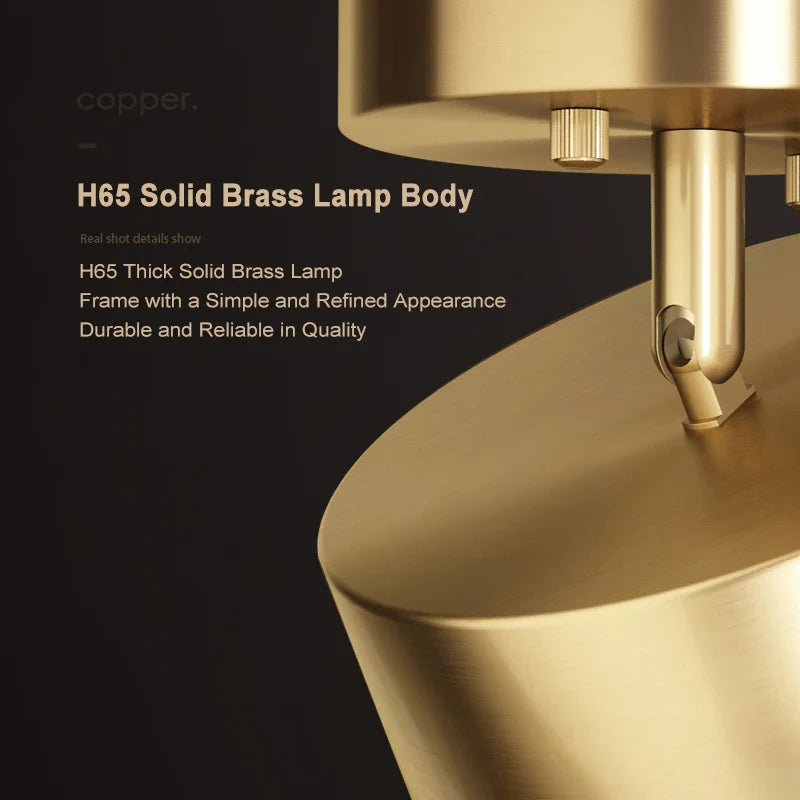 Nordic LED Ceiling Light with Adjustable Copper Finish