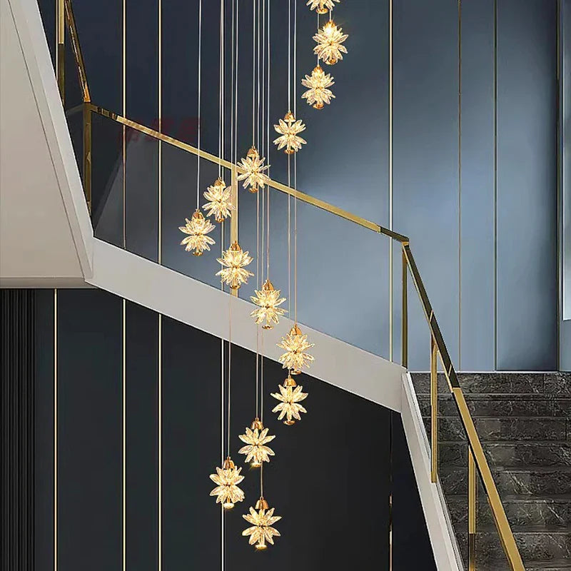 Nordic Crystal Minimalist LED Pendant Lamp – Luxurious Modern Hanging Light