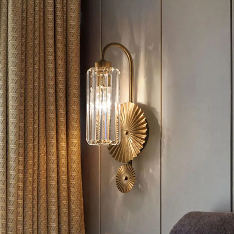 Luxury Crystal Wall Lamp Postmodern LED Sconce for Bedroom Living