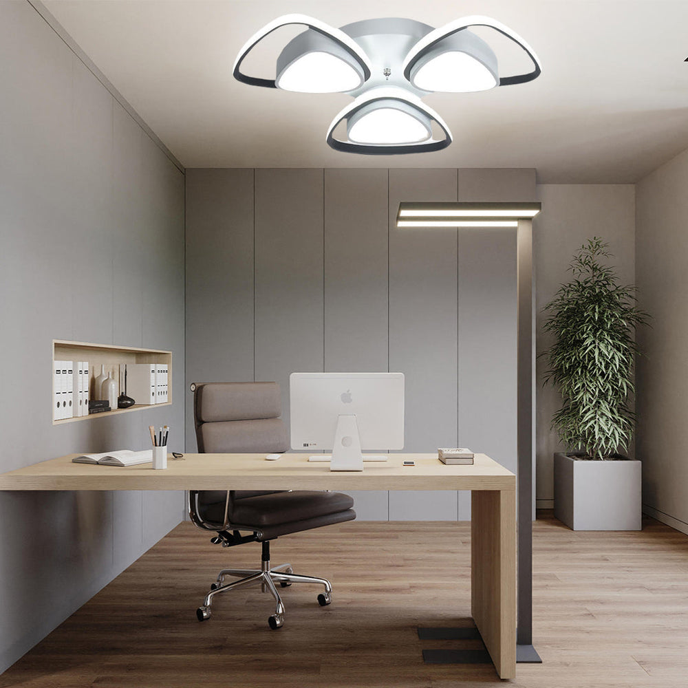 Unique Geometric LED Metal Flush Mount Ceiling Light