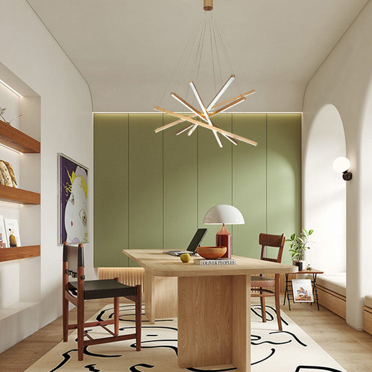 6-Light Cluster Design Multiple Sticks LED Modern Chandeliers Ceiling Lights