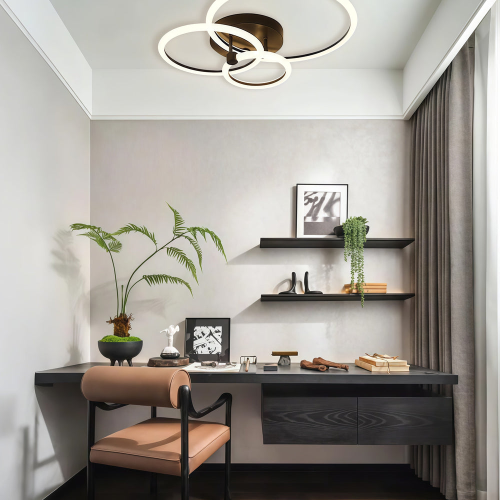 Circular Ring Dimmable LED Modern Flush Mount Ceiling Light