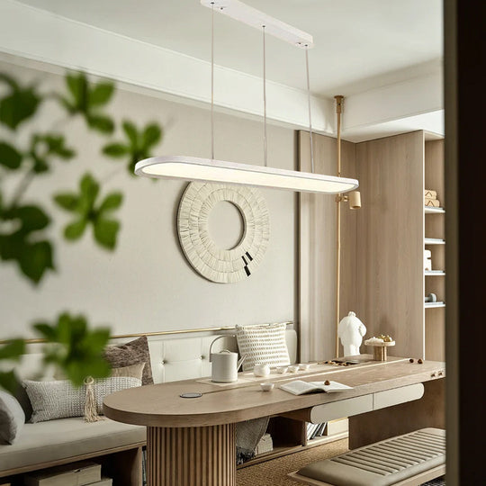 Black White Coffee Oval Shaped LED Modern Ceiling Lights Pendant Lights