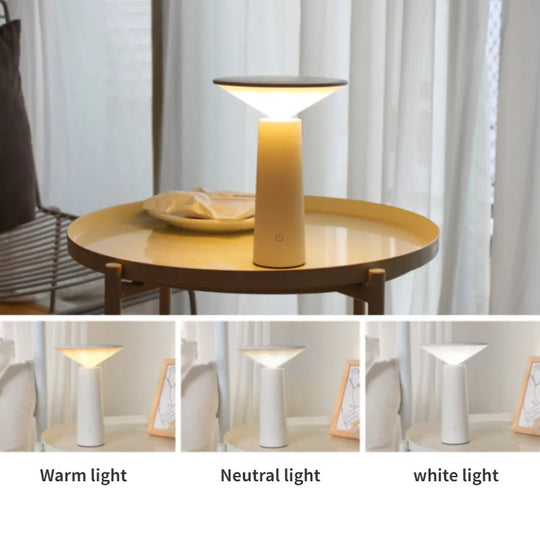 Capella - Rechargeable Modern LED Table Lamp – Portable USB Touch Switch Night Light for Living Room, Restaurant, & Hotel