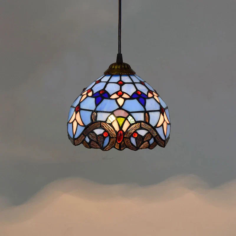 Isolde – European Stained Glass Pendant Light for Dining Room, Bedroom, and Home Décor