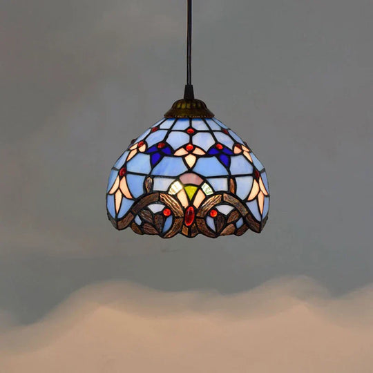 Isolde – European Stained Glass Pendant Light for Dining Room, Bedroom, and Home Décor