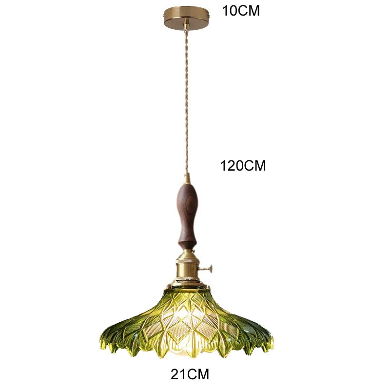 Seraphina – Green Glass Pendant Light for Kitchen Island, Dining, and Home Décor