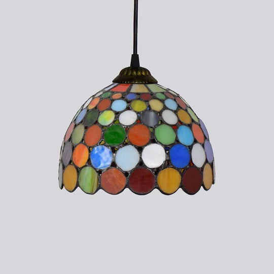 Isolde – European Stained Glass Pendant Light for Dining Room, Bedroom, and Home Décor