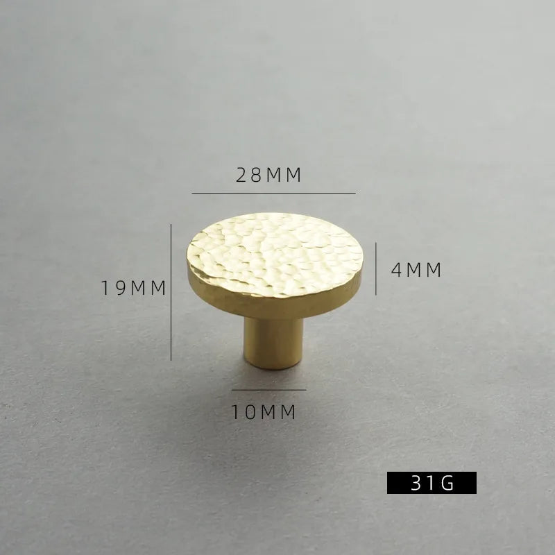 Handmade Brass Hammered Cabinet Handles – Nordic Luxury Pulls