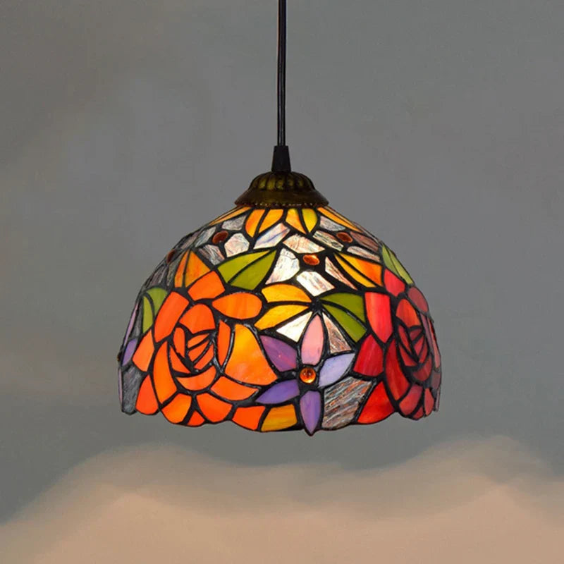 Isolde – European Stained Glass Pendant Light for Dining Room, Bedroom, and Home Décor