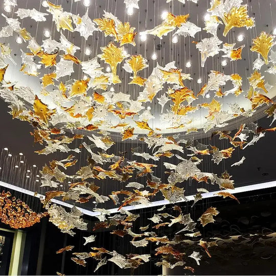 Chelsea Creative Art Leaf Crystal Chandelier - Illuminate with Nature-Inspired Elegance and Charm