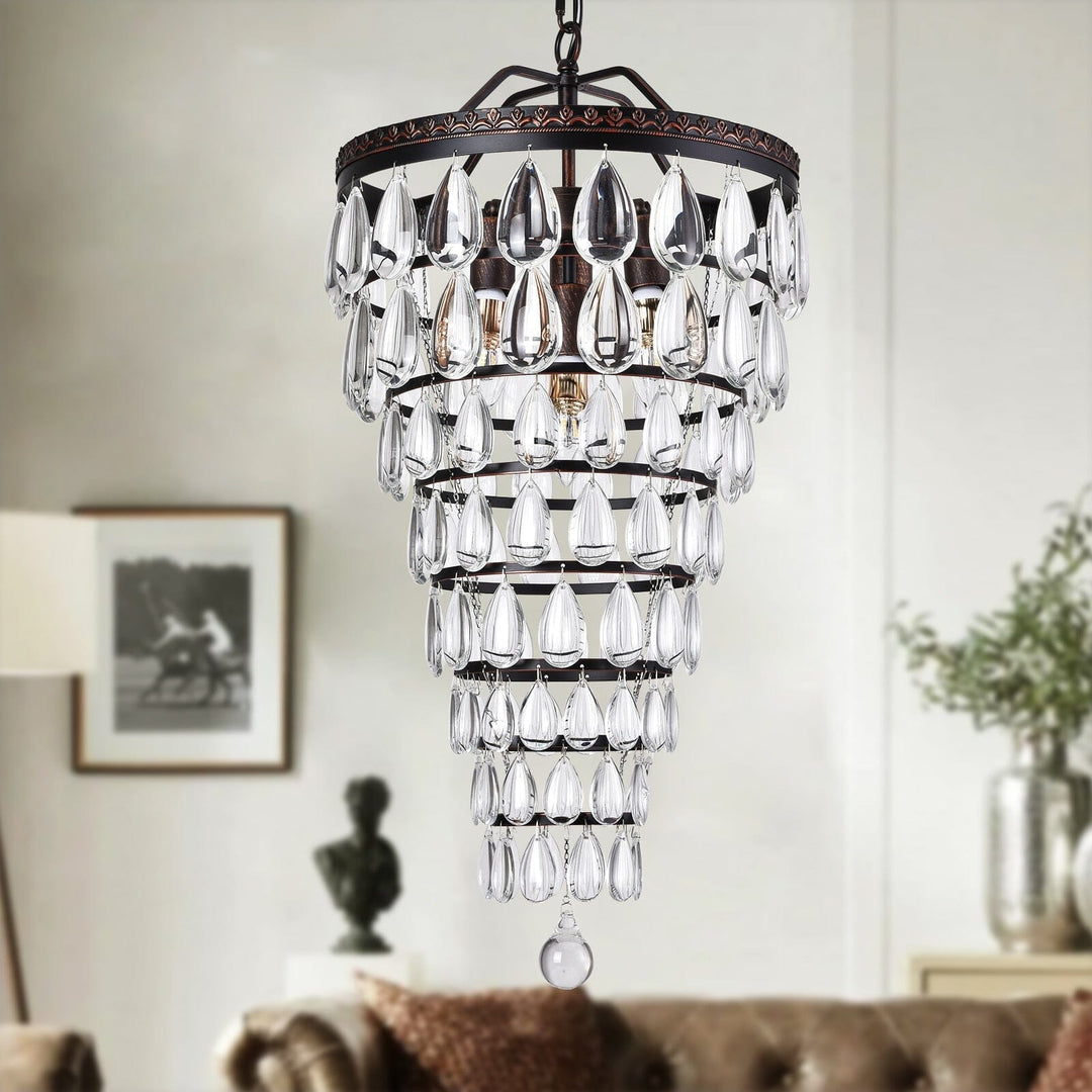 Crystal LED Waterdrop Empire Chandelier: Luxurious Elegance for Your Home