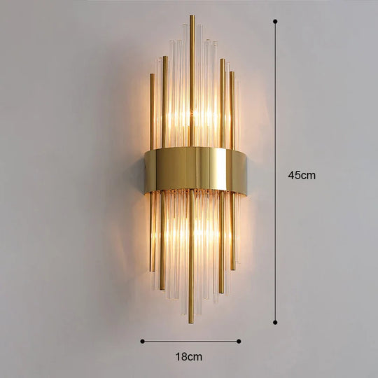 Modern LED Luxury Crystal Wall Lights Gold Home Indoor Wall Sconces Living Room Bedroom Background Decor Wall Lamp Bedside Light