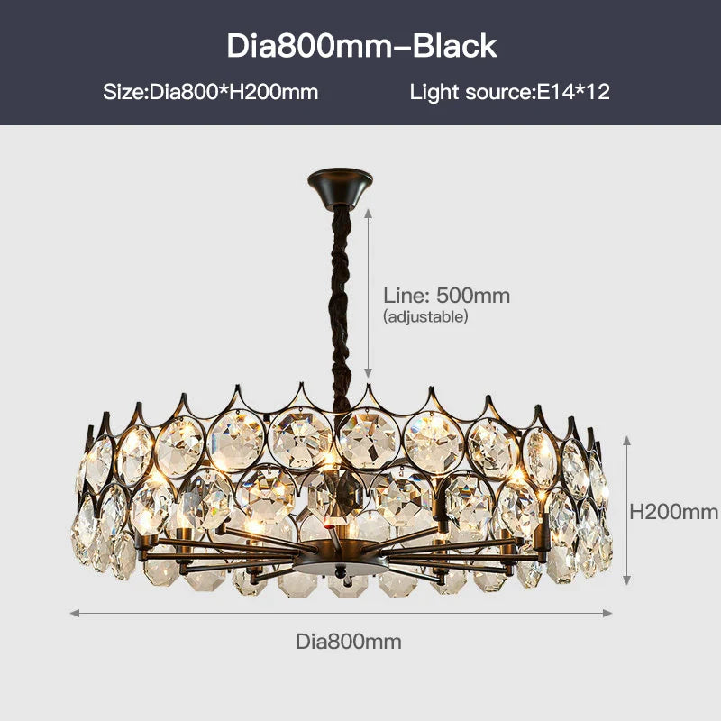 Delilah Crystal Drop Chandelier - Elegant Illumination for Any Room