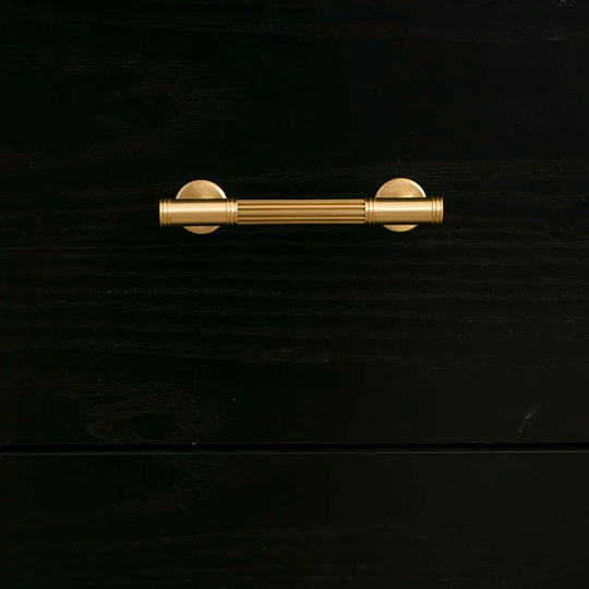Gold Brass Vertical Linear Cabinet Handles – American-Style Pulls for Wardrobes and Furniture