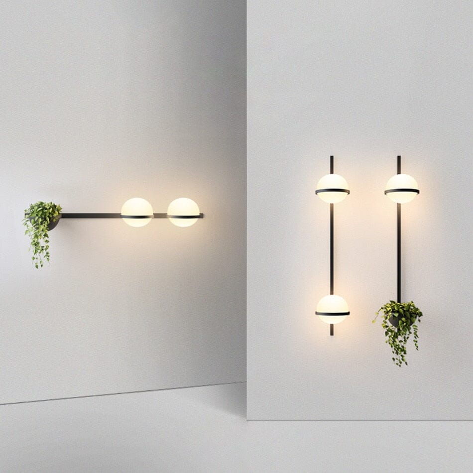 Botanical Art Deco Wall Lights - Modern Plant LED Wall Lights