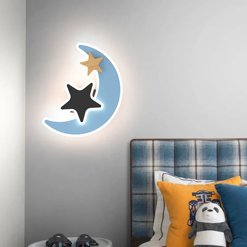 Cartoon Rocket LED Wall Lamp – Whimsical Lighting for Kids