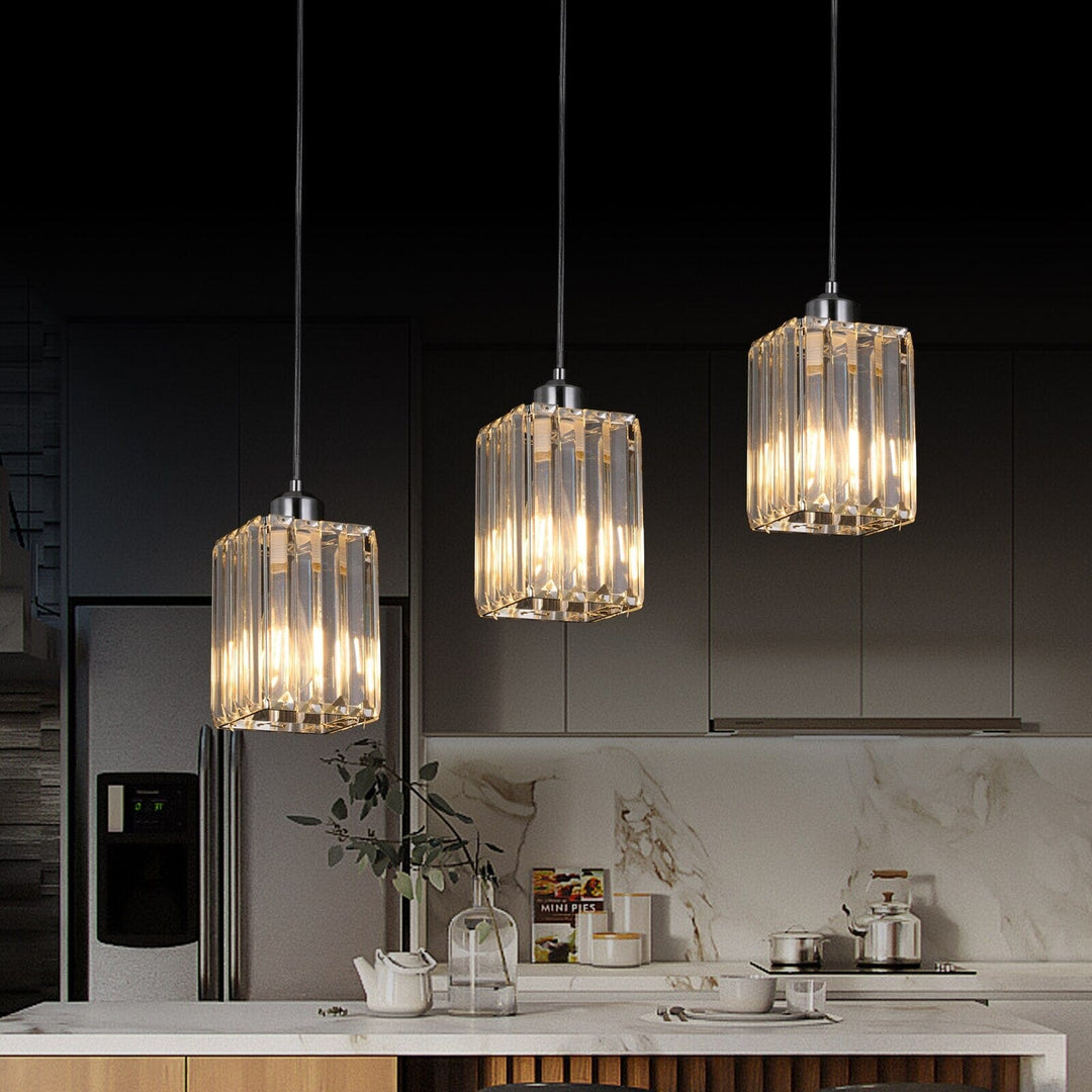 Luna Crystal Glass Pendant Light - Timeless Elegance for Any Space