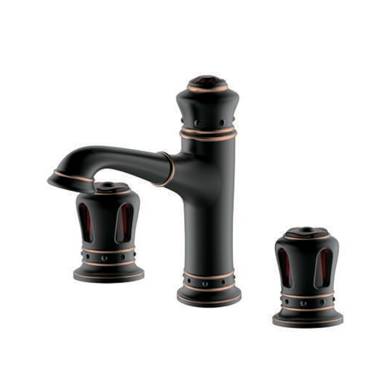 Pull Out Bathroom Sink Faucets Basin Faucet Mixer Gold Brass 3 Holes Double Handle Bathbasin Bathtub Tap Hot And Cold Water Taps