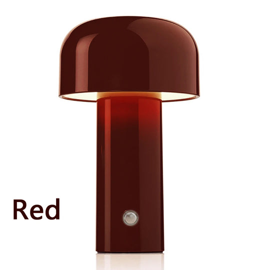 Yara Italian Mushroom Table Lamp – Rechargeable Touch Night Light with USB Charging