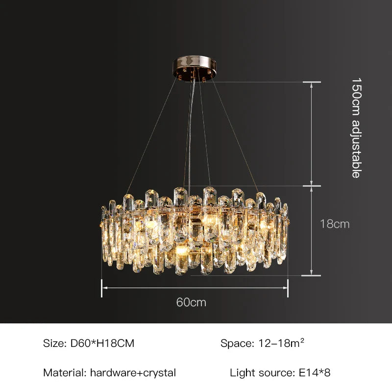 Lucia Crystal Chandelier - Elegant Lighting for Luxurious Spaces