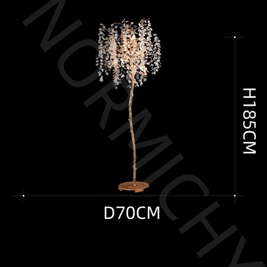 Post-Modern Crystal Branch Floor Lamp Luxury Living Room Lighting