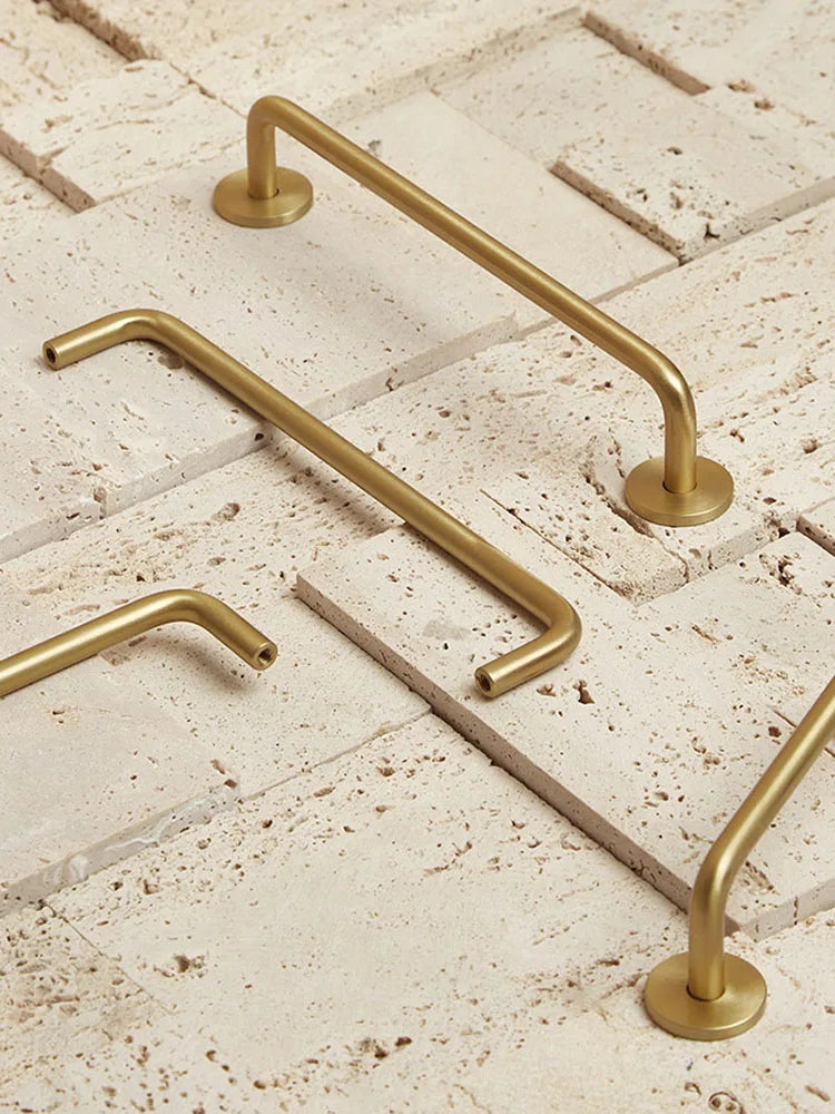 Modern Brass Furniture Bar Handles – Solid Brass Pulls and Towel Bars (7mm)