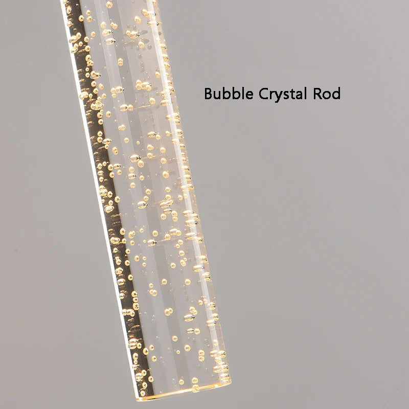 Nordic Crystal Rod LED Wall Lamp Modern Bedside Living Room Light