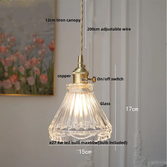 Lucien – Modern Clear Glass Pendant Light for Living Room, Restaurant, and Café