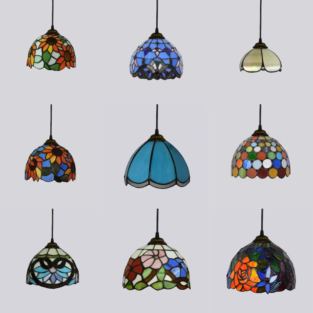 Isolde – European Stained Glass Pendant Light for Dining Room, Bedroom, and Home Décor