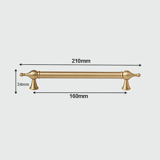 Modern Brass Cabinet Handles – Brushed Gold Pulls and Knobs for Furniture (60–368mm)
