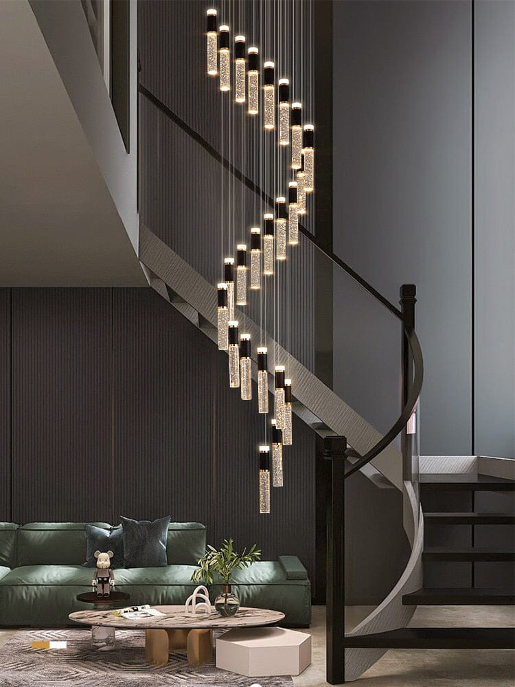 Cecilia Luxury Crystal Staircase Chandelier – Elegant Illumination for Your Staircase