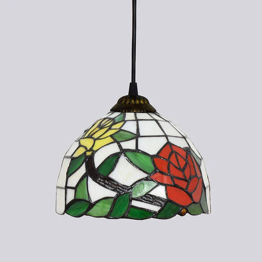 Isolde – European Stained Glass Pendant Light for Dining Room, Bedroom, and Home Décor